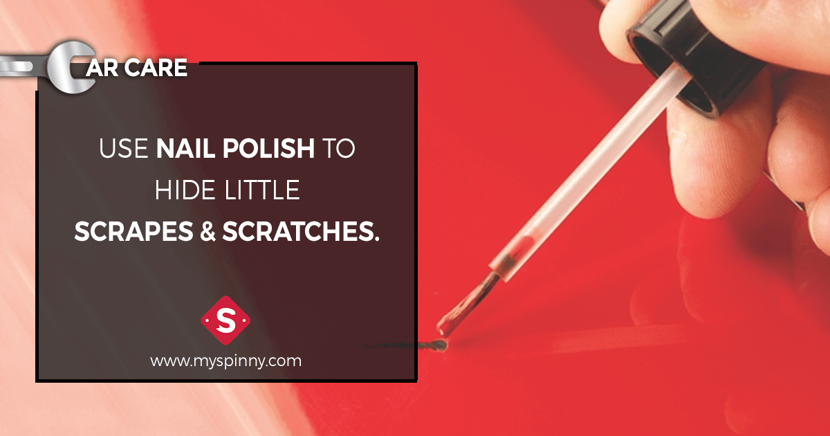 Car Care : DIY Car Care Tip 2 - Use nail polish to hide little scrapes & scratches.